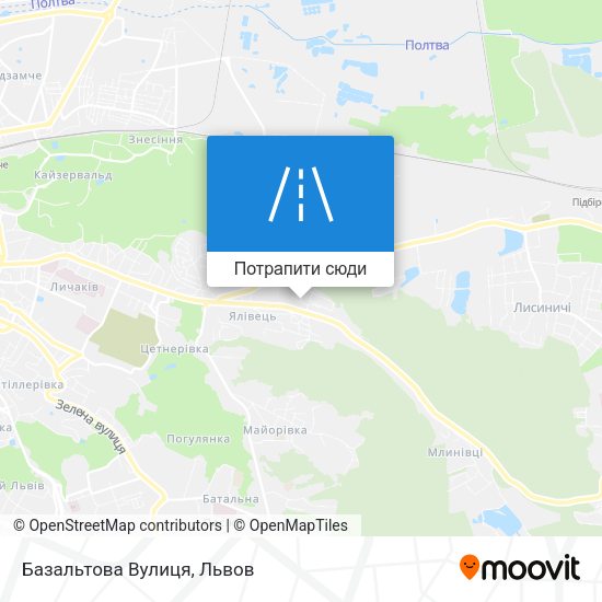 Карта Базальтова Вулиця