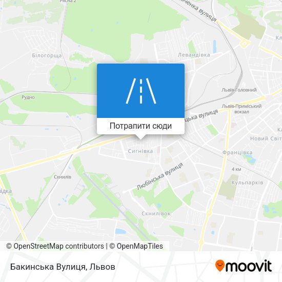Карта Бакинська Вулиця