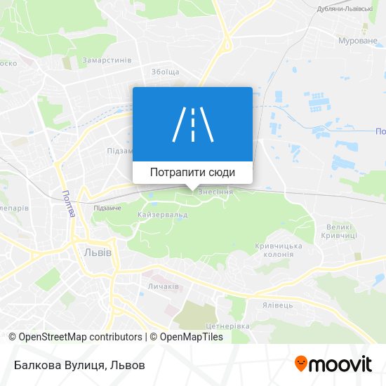 Карта Балкова Вулиця