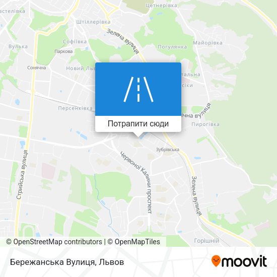 Карта Бережанська Вулиця