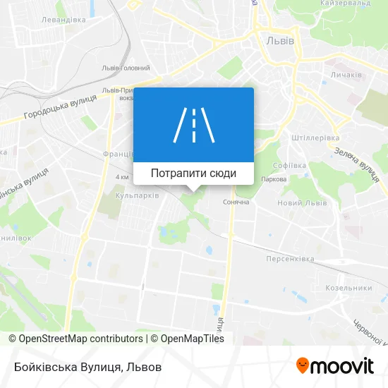 Карта Бойківська Вулиця