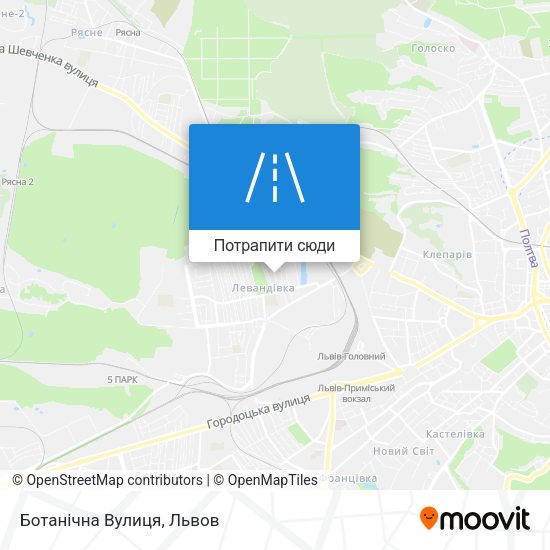 Карта Ботанічна Вулиця