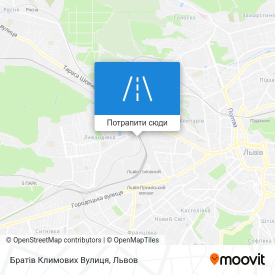Карта Братів Климових Вулиця