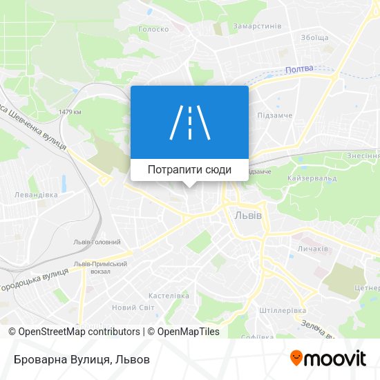 Карта Броварна Вулиця