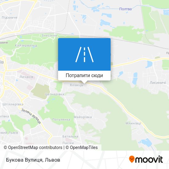 Карта Букова Вулиця