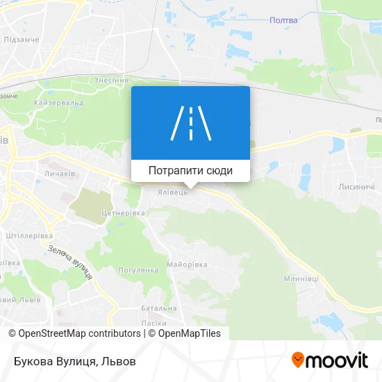 Карта Букова Вулиця