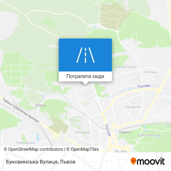 Карта Буковинська Вулиця