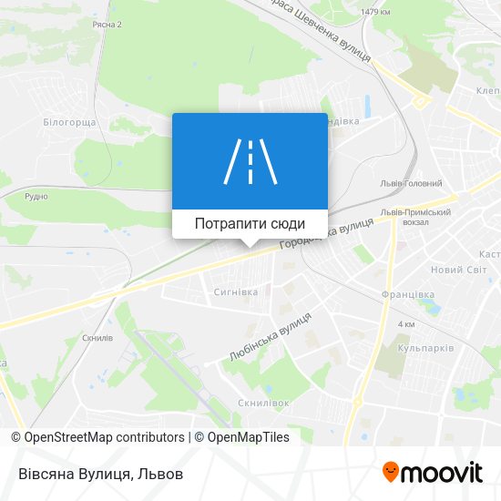 Карта Вівсяна Вулиця