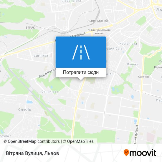 Карта Вітряна Вулиця