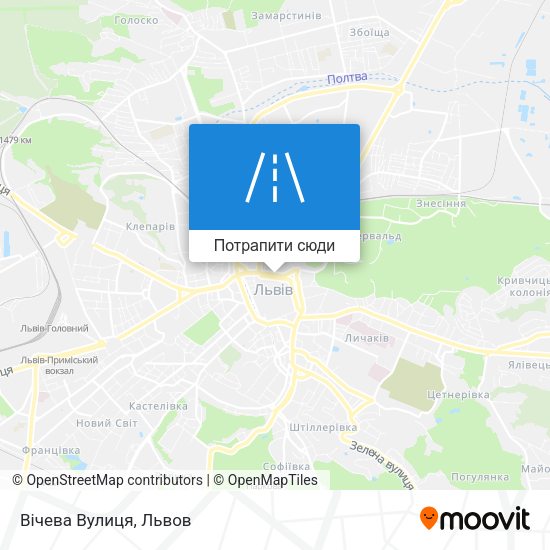 Карта Вічева Вулиця