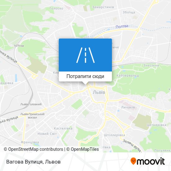 Карта Вагова Вулиця