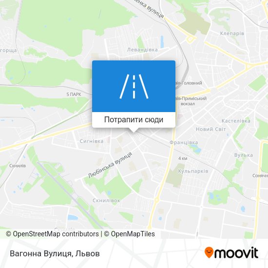 Карта Вагонна Вулиця