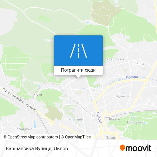 Карта Варшавська Вулиця