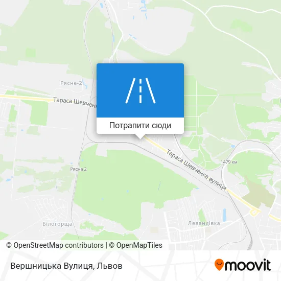 Карта Вершницька Вулиця