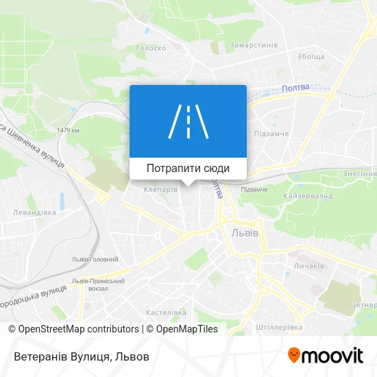 Карта Ветеранів Вулиця