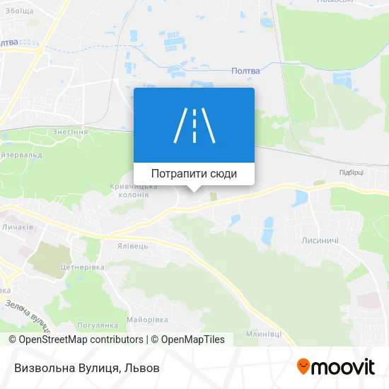 Карта Визвольна Вулиця