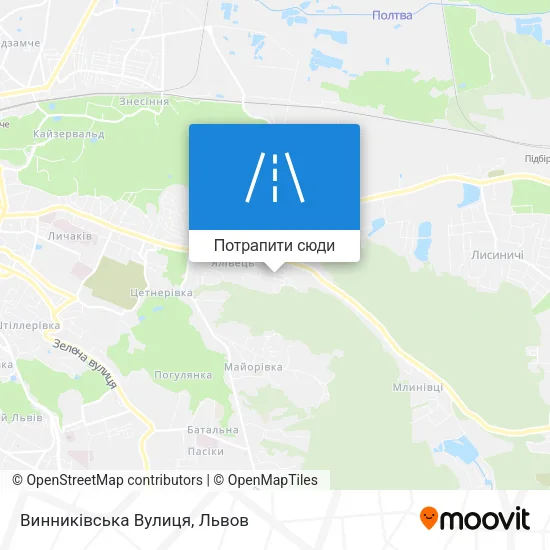 Карта Винниківська Вулиця
