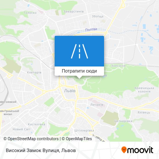 Карта Високий Замок Вулиця