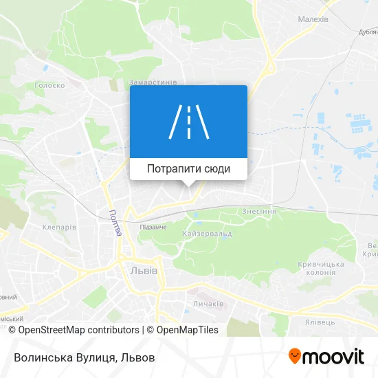 Карта Волинська Вулиця