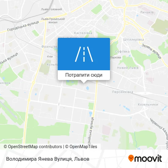 Карта Володимира Янева Вулиця