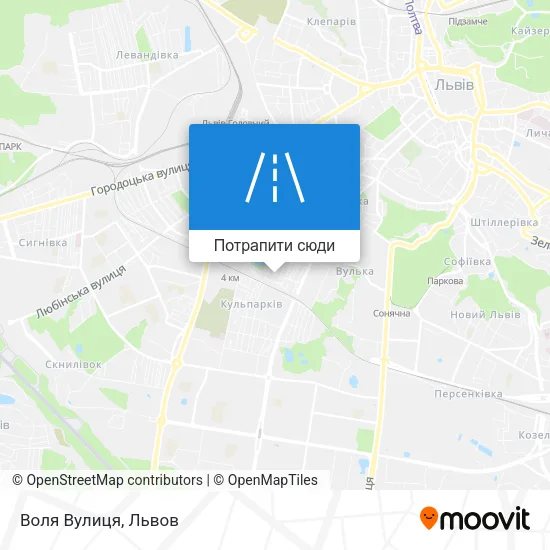 Карта Воля Вулиця