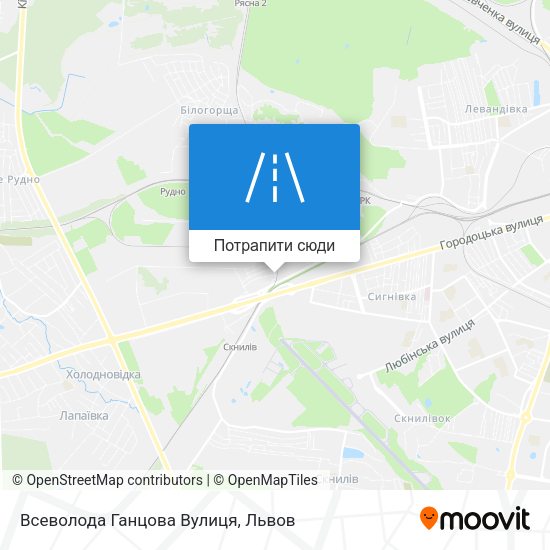 Карта Всеволода Ганцова Вулиця