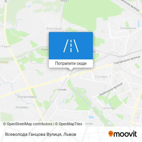 Карта Всеволода Ганцова Вулиця