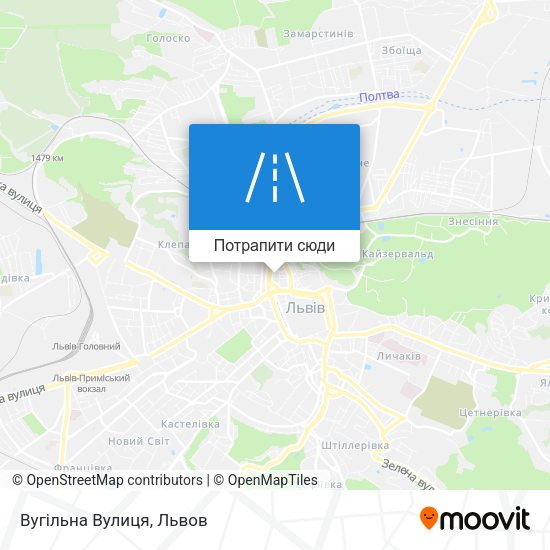Карта Вугільна Вулиця