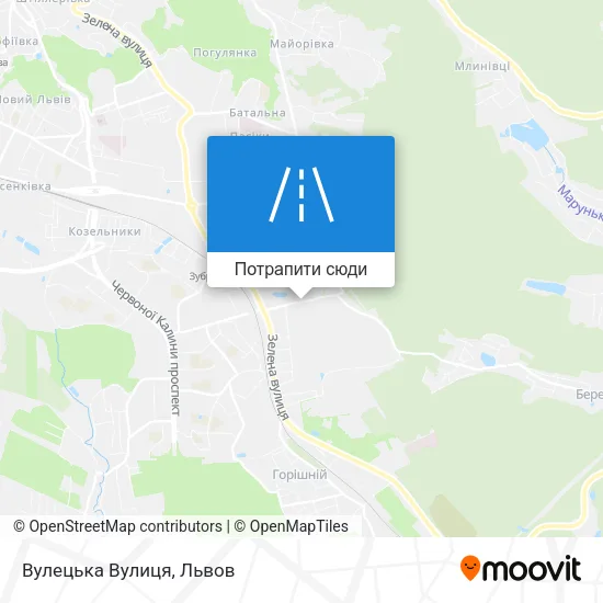 Карта Вулецька Вулиця