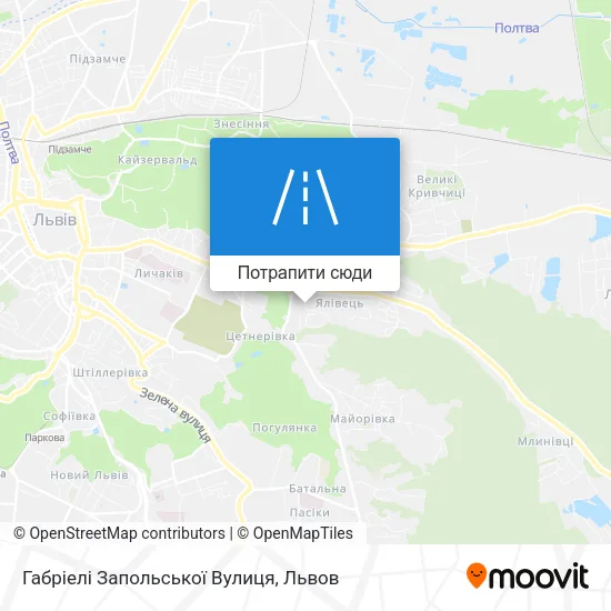 Карта Габріелі Запольської Вулиця
