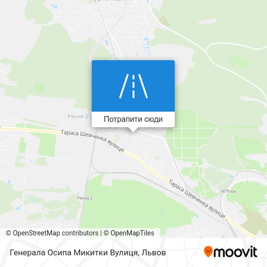 Карта Генерала Осипа Микитки Вулиця