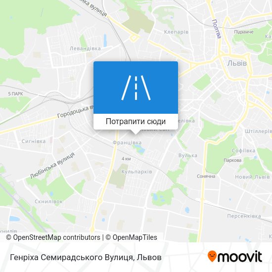 Карта Генріха Семирадського Вулиця