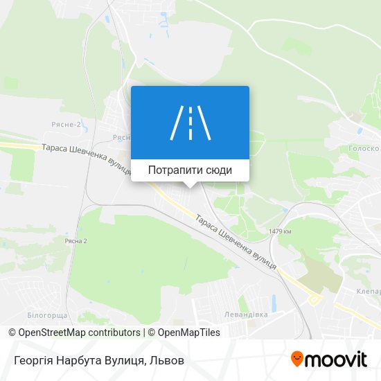 Карта Георгія Нарбута Вулиця