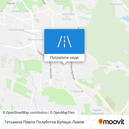 Карта Гетьмана Павла Полуботка Вулиця
