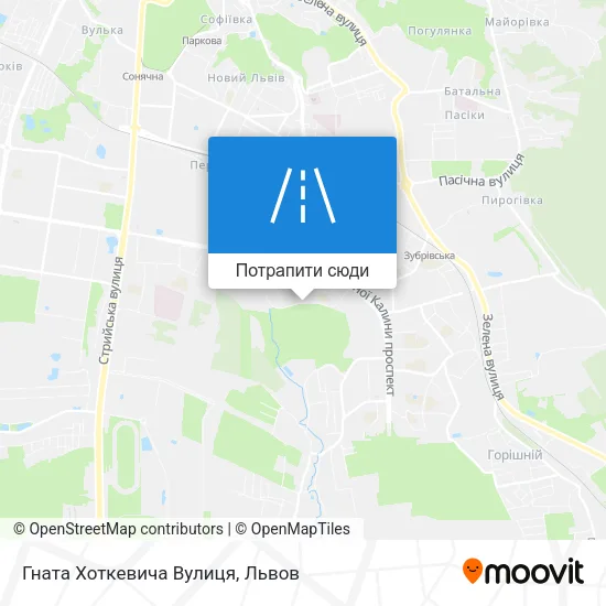 Карта Гната Хоткевича Вулиця