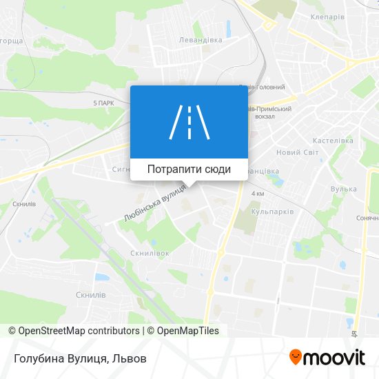Карта Голубина Вулиця