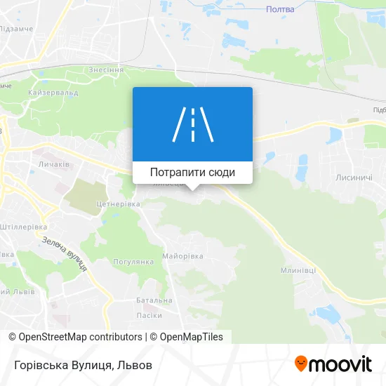 Карта Горівська Вулиця