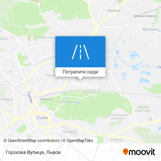 Карта Горіхова Вулиця