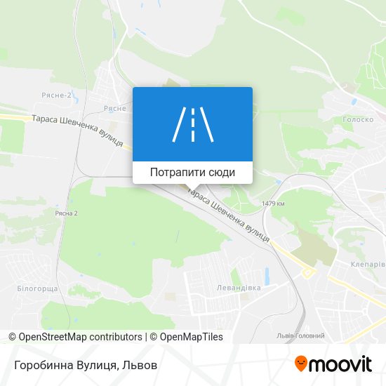 Карта Горобинна Вулиця