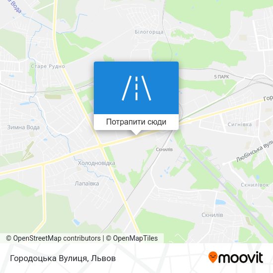 Карта Городоцька Вулиця