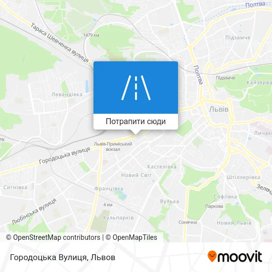 Карта Городоцька Вулиця