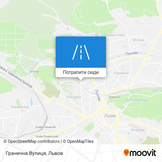 Карта Гранична Вулиця