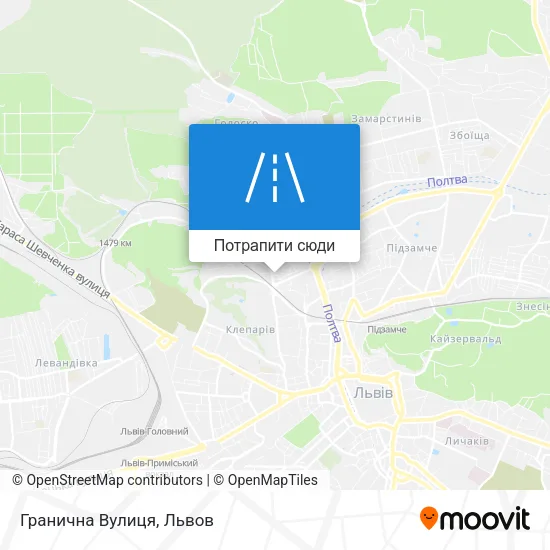 Карта Гранична Вулиця