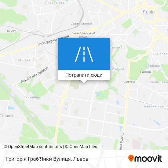 Карта Григорія Граб’Янки Вулиця