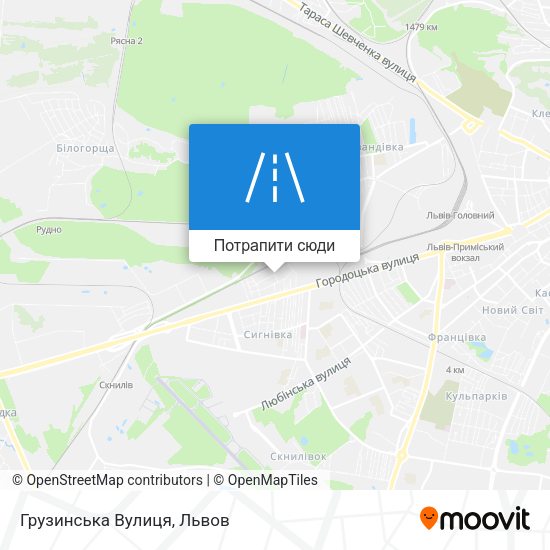 Карта Грузинська Вулиця