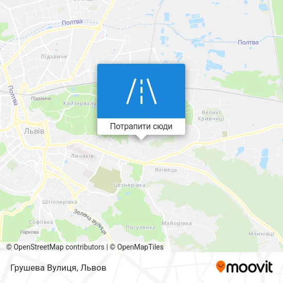 Карта Грушева Вулиця
