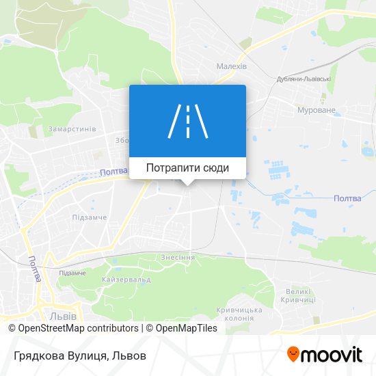 Карта Грядкова Вулиця