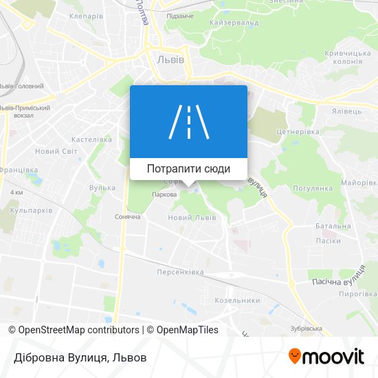 Карта Дібровна Вулиця
