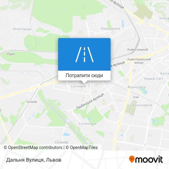 Карта Дальня Вулиця