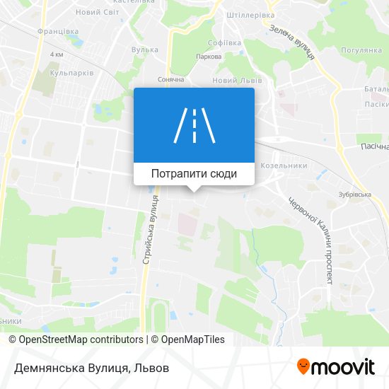 Карта Демнянська Вулиця